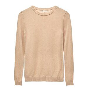 Cuyana wool/cashmere crewneck sweater, camel, medium